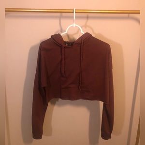 Maroon cropped Windsor sweatshirt